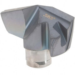 Iscar - Series ICP-2M, 0.583" Diam Grade IC908 140° Replaceable Drill Tip - Carbide, TiAlN Finish, 14 Seat Size, Through Coolant - Apex Tool & Supply