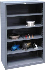 Strong Hold - 4 Shelf, 1,650 Lb. Capacity, Closed Shelving System - 60 Inch Wide x 24 Inch Deep x 72 Inch High, Dark Gray - Apex Tool & Supply