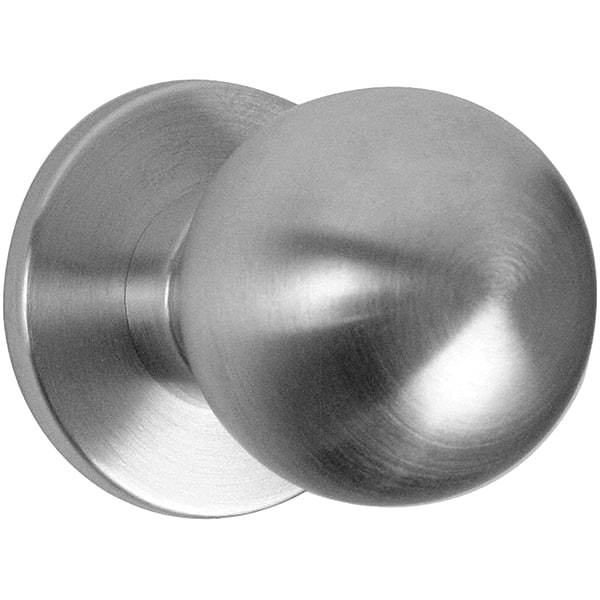 Falcon - 1-3/8 to 1-7/8" Door Thickness, Satin Chrome Passage Knob Lockset - 2-3/4" Back Set, Stainless Steel - Apex Tool & Supply