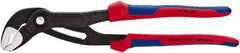 Knipex - 12" OAL, 2-3/4" Max Capacity, 30 Position Water Pump Tongue & Groove Pliers - V-Jaws, Ergo Dual Component Cushion Grip Handles - Apex Tool & Supply