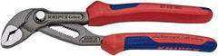Knipex - 7-1/4" OAL, 1-1/2" Max Capacity, 18 Position Water Pump Tongue & Groove Pliers - V-Jaws, Cushion Grip Handles - Apex Tool & Supply