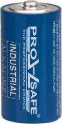 PRO-SAFE - Size C, Alkaline, Standard Battery - 1.5 Volts, Flat Terminal, LR14 - Apex Tool & Supply
