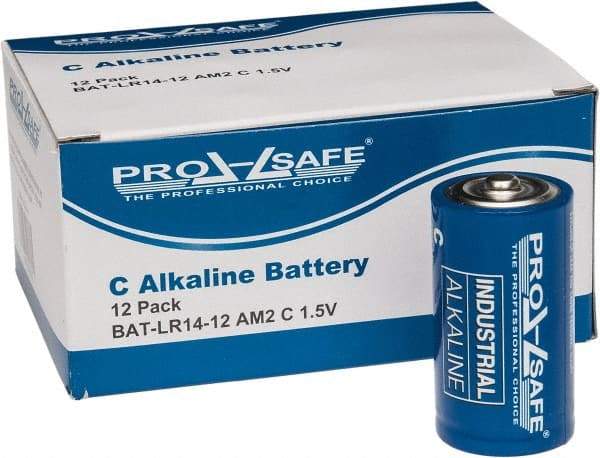 PRO-SAFE - Size C, Alkaline, Standard Battery - 1.5 Volts, Flat Terminal, LR14 - Apex Tool & Supply