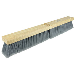 24″ Contractor Fine Floor Broom, Flagged Silver Polystyrene Fill, Includes Brace - Apex Tool & Supply