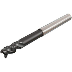 Iscar - 12mm Diam, Coarse Pitch, 12mm LOC, 3 Flute Solid Carbide 0.2mm Corner Radius Roughing End Mill - Uncoated, 83mm OAL, 12mm Shank Diam, Single End, Extended Reach, 45° Helix - Apex Tool & Supply