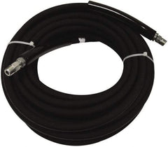 Value Collection - 50' Long, 3/8" Fitting, Male Rigid x Male Swivel Fitting, -40 to 310°F, Synthetic Rubber High Temp & High Pressure Hose - 3/8" Inside x 5/8" Outside Diam, Black, 3,000 psi - Apex Tool & Supply