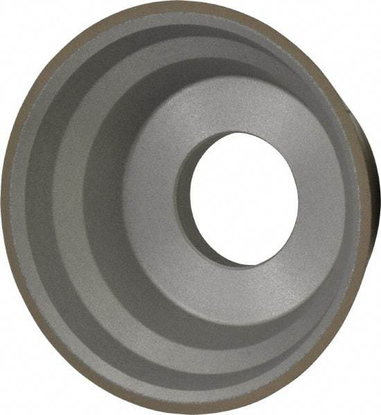 Norton - 3-3/4" Diam, 1-1/4" Hole Size, 1-1/2" Overall Thickness, 320 Grit, Type 11 Tool & Cutter Grinding Wheel - Extra Fine Grade, Diamond, R Hardness, Resinoid Bond - Apex Tool & Supply