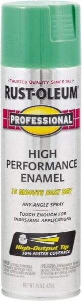 Rust-Oleum - Safety Green, Gloss, Rust Proof Enamel Spray Paint - 14 Sq Ft per Can, 15 oz Container, Use on Multipurpose - Apex Tool & Supply