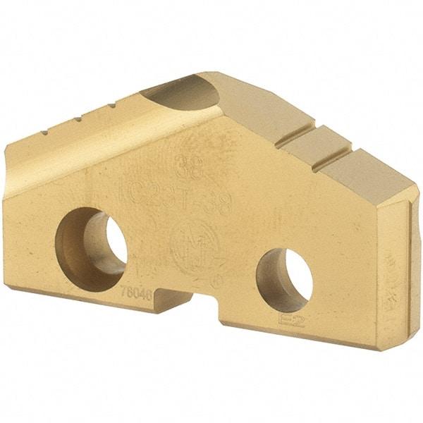 Allied Machine and Engineering - 38mm Diam x 1/4" Thick, Seat Code 3, 132° Included Angle Spade Drill Insert - TiN Coated, Carbide, Grade K20, Series T-A - Apex Tool & Supply