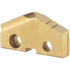 Allied Machine and Engineering - 38mm Diam x 1/4" Thick, Seat Code 3, 132° Included Angle Spade Drill Insert - TiN Coated, Carbide, Grade K20, Series T-A - Apex Tool & Supply