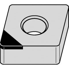 Kennametal - CNGA432 F Grade KD1425 Polycrystalline Diamond (PCD) Turning Insert - 80° Diamond, 1/2" Inscr Circle, 3/16" Thick, 1/32" Corner Radius - Apex Tool & Supply
