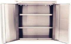Jamco - 2 Shelf Wall Storage Cabinet - Stainless Steel, 30" Wide x 12" Deep x 30" High - Apex Tool & Supply