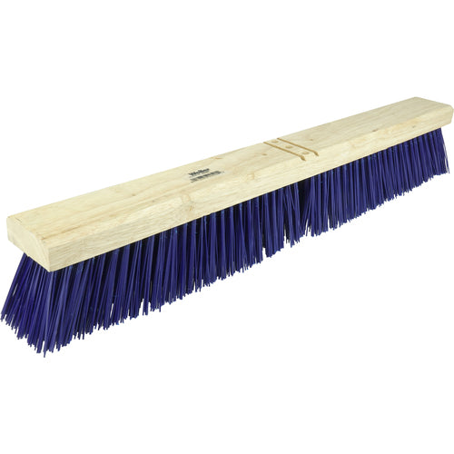 24″ Contractor Garage Broom, Stiff Blue Polypropylene Fill, Includes Brace - Apex Tool & Supply