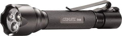 Coast Cutlery - White, Red, Blue LED Bulb, 125 Lumens, Industrial/Tactical Flashlight - Black Aluminum Body, 2 AA Batteries Included - Apex Tool & Supply