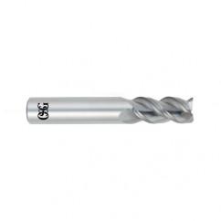 8mm Dia. x 64mm Overall Length 3-Flute Square End Solid Carbide SE End Mill-Round Shank-Center Cutting-Uncoated - Apex Tool & Supply