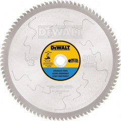 DeWALT - 14" Diam, 1" Arbor Hole Diam, 90 Tooth Wet & Dry Cut Saw Blade - Carbide-Tipped, Standard Round Arbor - Apex Tool & Supply