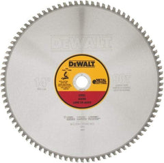 DeWALT - 14" Diam, 1" Arbor Hole Diam, 90 Tooth Wet & Dry Cut Saw Blade - Carbide-Tipped, Standard Round Arbor - Apex Tool & Supply