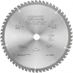 DeWALT - 12" Diam, 1" Arbor Hole Diam, 60 Tooth Wet & Dry Cut Saw Blade - Carbide-Tipped, Standard Round Arbor - Apex Tool & Supply
