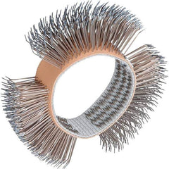 Dynabrade - 4" OD, Bent Filament Wheel Brush - 3/4" Face Width - Apex Tool & Supply