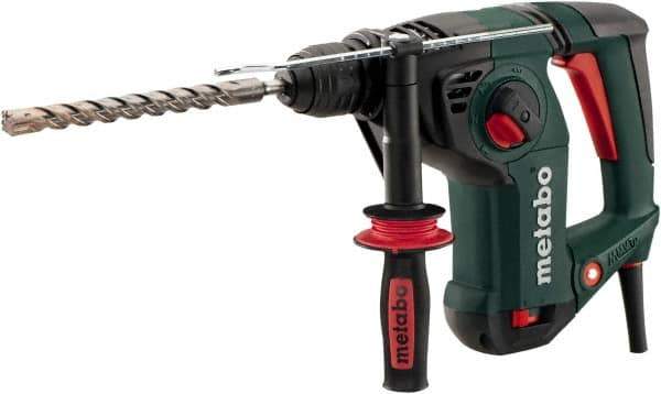 Metabo - 120 Volt 1-1/4" SDS Plus Chuck Electric Hammer Drill - 0 to 4,470 BPM, 0 to 1,150 RPM, Reversible - Apex Tool & Supply