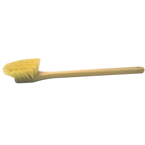 20″ Utility Scrub Brush, White Tampico Fill, Long Handle, Foam Block - Apex Tool & Supply