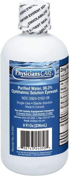 PRO-SAFE - 16 oz, Disposable Eyewash Single Refill Station - Approved by FDA - Apex Tool & Supply