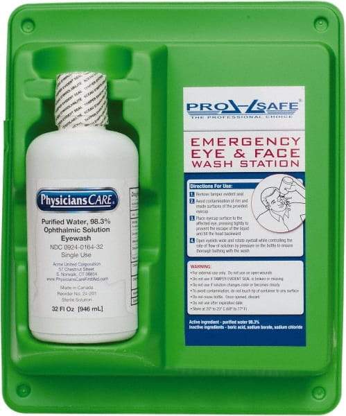 PRO-SAFE - 32 oz, Disposable Eyewash Single Station - Approved by FDA - Apex Tool & Supply