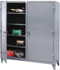 Strong Hold - 6 Shelf Locking Storage Cabinet - Steel, 36" Wide x 24" Deep x 66" High, Dark Gray - Apex Tool & Supply