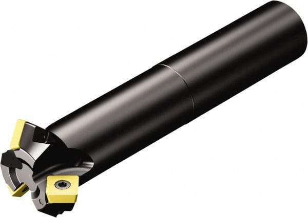 Sandvik Coromant - 25.5mm Cut Diam, 25mm Arbor Hole, 6.59mm Max Depth of Cut, 60° Indexable Chamfer & Angle Face Mill - 4 Inserts, 495-09T3M-XL Insert, Right Hand Cut, Through Coolant, Series CoroMill 495 - Apex Tool & Supply