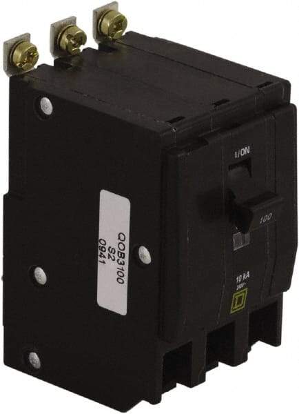 Square D - 100 Amp, 240 VAC, 3 Pole, Bolt On Miniature Circuit Breaker - 4-2/0 AWG - Apex Tool & Supply