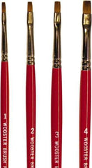 Wooster Brush - #3 Sable Artist's Paint Brush - 1/8" Wide, 17/64" Bristle Length, 5-3/4" Plastic Handle - Apex Tool & Supply