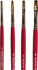 Wooster Brush - #2 Sable Artist's Paint Brush - 1/8" Wide, 1/4" Bristle Length, 5-5/8" Plastic Handle - Apex Tool & Supply
