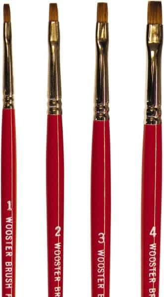 Wooster Brush - #1 Sable Artist's Paint Brush - 1/8" Wide, 17/64" Bristle Length, 5-3/4" Plastic Handle - Apex Tool & Supply