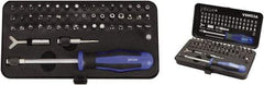 VEGA Industries - 53 Piece, 1/4" Drive Screwdriver Bit Set - #1 to #3 Phillips, Tamperproof 7/64 to 5/16" Hex, T8 to T40 Torx, #1 to #3 Square Recess - Apex Tool & Supply
