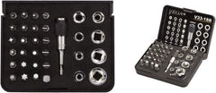 VEGA Industries - 33 Piece, 1/4" Drive Screwdriver Bit Set - #1 to #3 Phillips, 5/64 to 3/16" Hex, T10 to T40 Torx, #1 to #3 Square Recess - Apex Tool & Supply