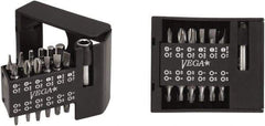 VEGA Industries - 25 Piece, 1/4" Drive Screwdriver Bit Set - #1 to #3 Phillips, 1/16 to 1/4" Hex, T8 to T40 Torx, #1 to #3 Square Recess - Apex Tool & Supply