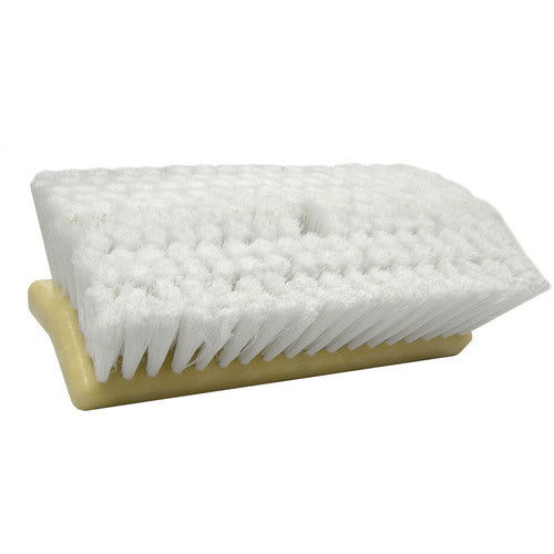 10″ Bi-Level Scrub Brush, Flagged White Polystyrene Fill - Apex Tool & Supply