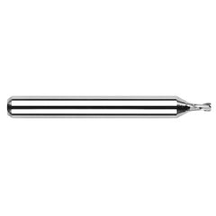 Miniature End Mills - Stub & Standard - 0.0250″ Cutter Diameter × 0.0050″ Radius × 0.0750″ Length of Cut Carbide Corner Radius End Mill, 2 Flutes