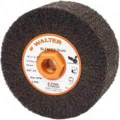 WALTER Surface Technologies - 4-1/2" Diam Aluminum Oxide Unmounted Flap Wheel - 5/8" Hole, 5/8-11 Thread, 2" Wide, Nonwoven, Very Fine Grade, 3,800 Max RPM - Apex Tool & Supply