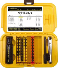 Chapman - 29 Piece, 1/4" Drive Screwdriver Bit Set - #1 & #2 Phillips, 0.05 to 1/4" Hex - Apex Tool & Supply
