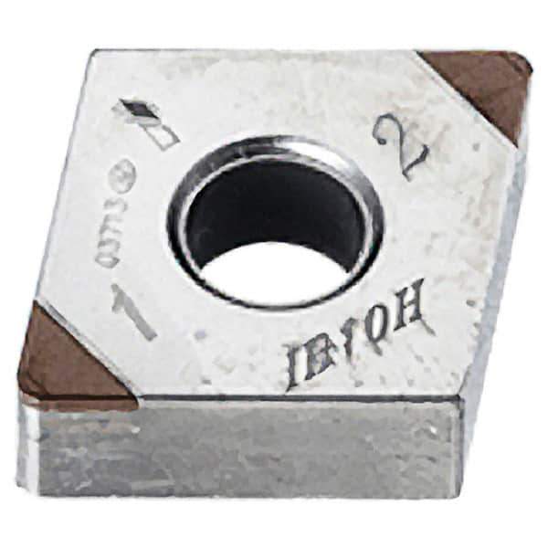 Iscar - CNMA432 MW2 Grade IB10H PCBN Turning Insert - Uncoated, 80° Diamond, 1/2" Inscr Circle, 3/16" Thick, 1/32" Corner Radius - Apex Tool & Supply