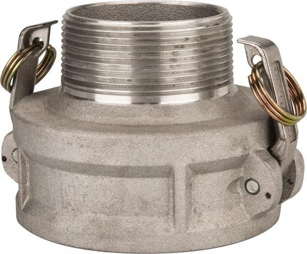 Value Collection - 4" Aluminum Cam & Groove Suction & Discharge Hose Female Coupler Male NPT Thread - Part B, 3" Thread, 400 Max psi - Apex Tool & Supply