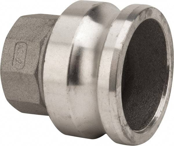 Value Collection - 3" Aluminum Cam & Groove Suction & Discharge Hose Male Adapter Female NPT Thread - Part A, 2" Thread, 500 Max psi - Apex Tool & Supply