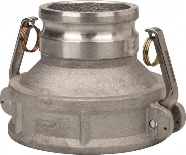 Value Collection - 6" Aluminum Cam & Groove Suction & Discharge Hose Female Coupler Male Adapter - 4" Thread, 300 Max psi - Apex Tool & Supply