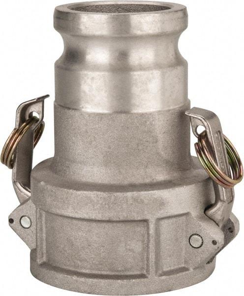 Value Collection - 3" Aluminum Cam & Groove Suction & Discharge Hose Female Coupler Male Adapter - 2-1/2" Thread, 600 Max psi - Apex Tool & Supply