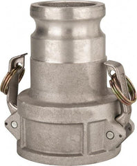 Value Collection - 3" Aluminum Cam & Groove Suction & Discharge Hose Female Coupler Male Adapter - 2-1/2" Thread, 600 Max psi - Apex Tool & Supply