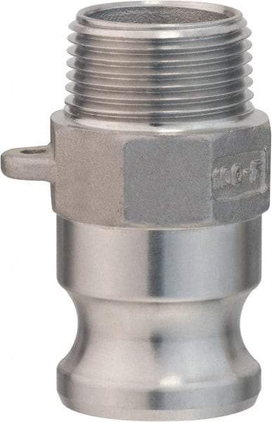 Value Collection - 3" Stainless Steel Cam & Groove Suction & Discharge Hose Male Adapter Male NPT Thread - Part F, 3" Thread, 500 Max psi - Apex Tool & Supply