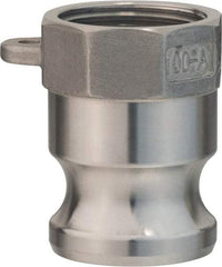 Value Collection - 6" Aluminum Cam & Groove Suction & Discharge Hose Male Adapter Female NPT Thread - Part A, 6" Thread, 300 Max psi - Apex Tool & Supply