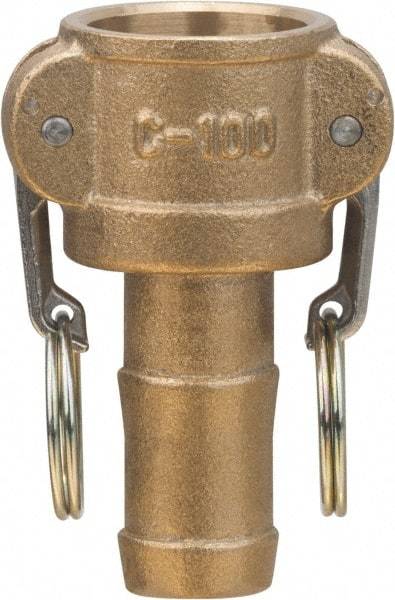 Value Collection - 3" Brass Cam & Groove Suction & Discharge Hose Female Coupler Hose Shank - Part C, 500 Max psi - Apex Tool & Supply
