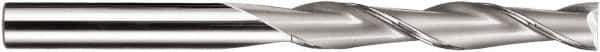 SGS - 1", 3" LOC, 1" Shank Diam, 6" OAL, 2 Flute, Solid Carbide Square End Mill - Single End, TiN Finish, Spiral Flute, 30° Helix, Centercutting, Right Hand Cut, Right Hand Flute, Series 3EL - Apex Tool & Supply